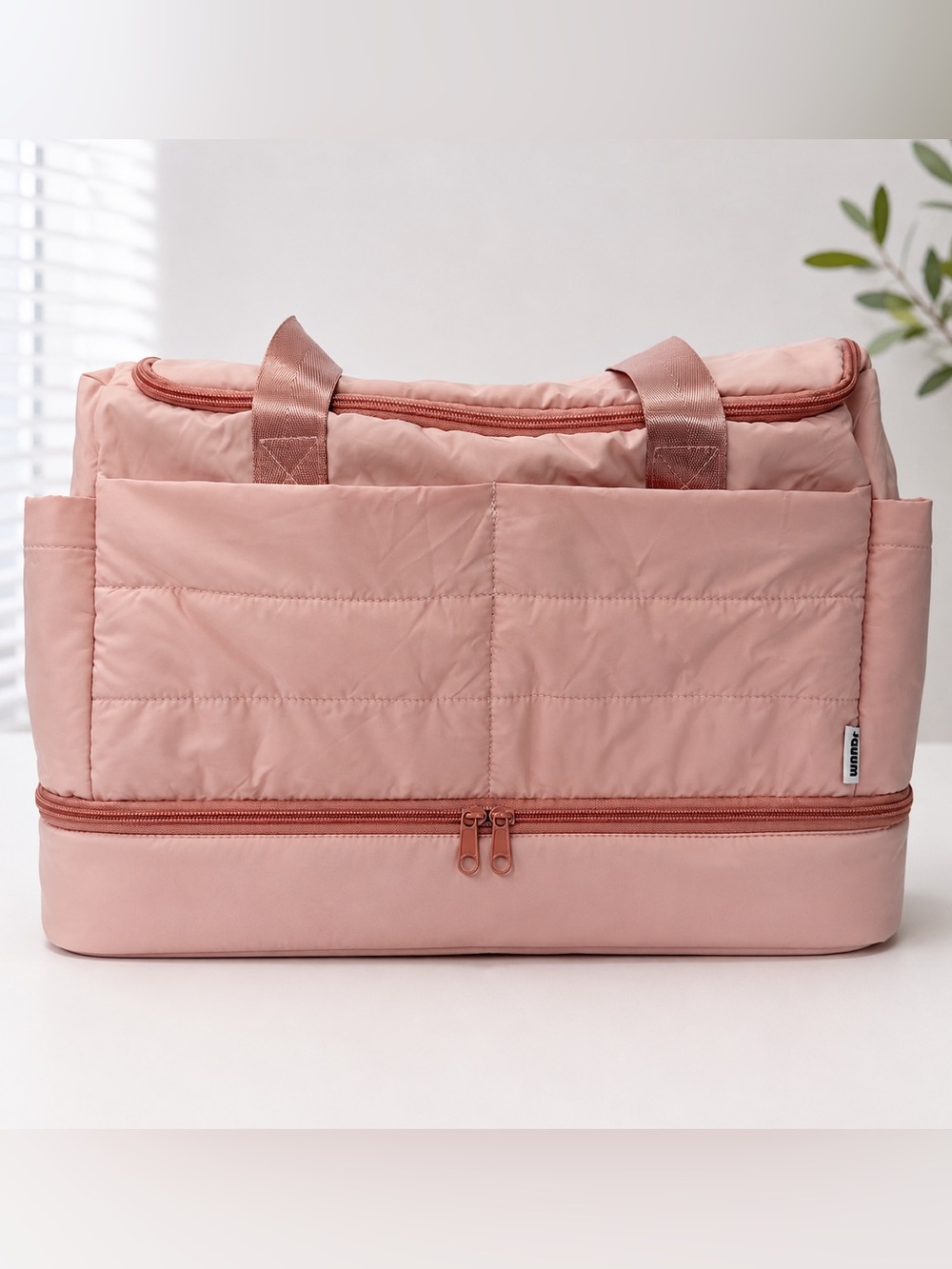 WANDF Pink Travel Gym Duffel Bag w/ Shoe Compartment & Multiple Pockets
